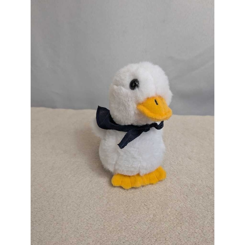 Aflac‎ Plush Duck Toy White Yellow Orange Beak Black Scarf Cute Collectible